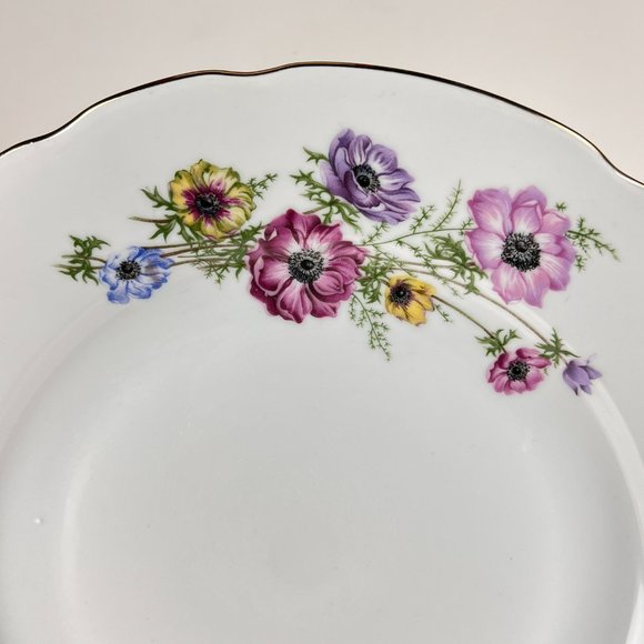 Vintage Bohemia Plate Ceramic Works Czechoslovakia Floral Daisies - Picture 3 of 15
